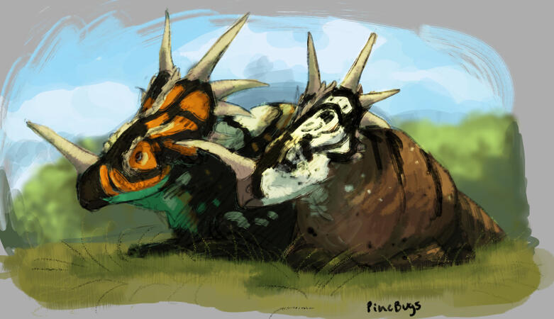Two Character Rendered Sketch