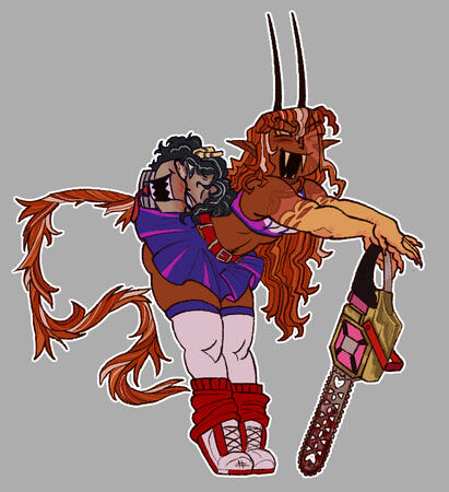Complex Flat Colored Lineart