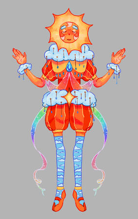 Simple Flat Colored Character Reference