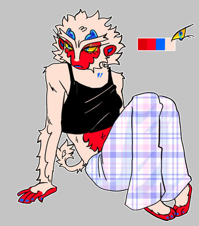 Simple Lineart and Color Character Reference